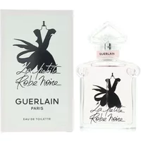 Guerlain La Petite Robe Noire Eau De Toilette 50ml, clear bottle with black dress design and elegant cap.