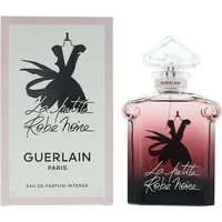 Guerlain La Petite Robe Noire Intense perfume, 100ml, gradient pink to black bottle with silhouette dress design.