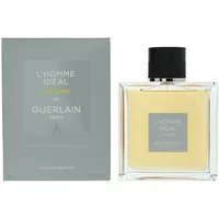 Guerlain L'Homme Ideal L'Intense Eau De Parfum 100ml bottle with black cap and matching gray box.