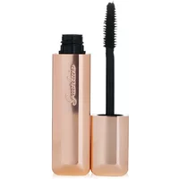 Gold Guerlain mascara tube with black brush applicator, embossed logo, sleek design for buildable volume in shade 01 Black.