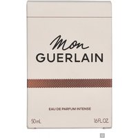 Guerlain Mon Guerlain Intense Eau de Parfum 50ml in a rectangular cream box with black text and brown stripe.