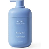 Blue HAAN Morning Glory Hand Soap 350ml bottle with pump dispenser and white text detailing.
