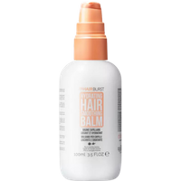Hairburst Hydrating Hair Smoothing Balm, 100 ml white bottle with peach pump and label detailing.