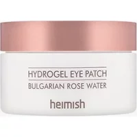 Heimish Bulgarian Rose Water Hydrogel Eye Patch in a white jar with a pink lid, 60 patches inside.
