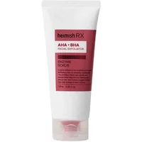 Heimish RX AHA + BHA Enzyme Scrub 130ml in a white tube with a pink label and flip-top cap.