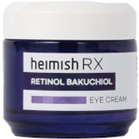 Dark blue jar of heimish RX Retinol Bakuchiol Eye Cream with white label and black text, 30ml.