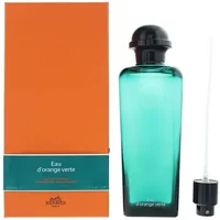 Hermès Eau D'Orange Verte Eau De Cologne 400ml, green bottle with black cap, next to orange box.
