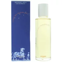 Hermès L'Ombre Des Merveilles Eau De Parfum 125ml refill, clear bottle with white cap, blue box with horse logo.