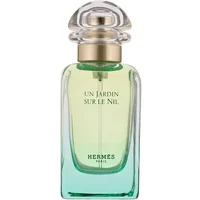 Green gradient Hermès Un Jardin Sur Le Nil Eau De Toilette 50ml bottle with a clear rounded cap.