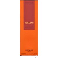 Orange and red Hermes Rocabar Eau de Toilette box, 100ml, with bold text and minimalist design.