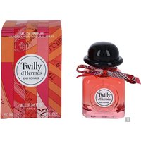 Hermes Twilly D'Hermes Eau Poivree 50ml perfume with pink bottle, black cap, and patterned ribbon, next to colorful box.