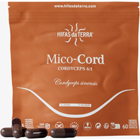 Brown Hifas Da Terra Mico-Cord Refill pack with white text, containing 60 dark capsules.