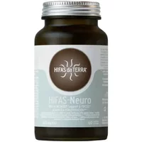 Hifas da Terra NEURO Capsules, dark amber bottle with silver cap, white and light blue label, 60 capsules.