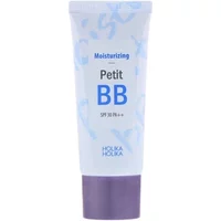 Holika Holika Petit BB Cream Moisturising SPF 30, 40ml tube, light blue design with purple cap.