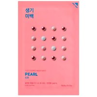Holika Holika Pure Essence Mask Sheet Pearl in pink packaging with pearl graphics and Korean text.