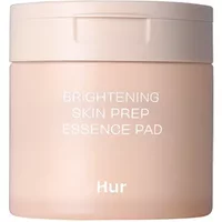 Peach-colored jar of House of Hur Brightening Skin Prep Essence Pad, 70 sheets, with white text on the front.