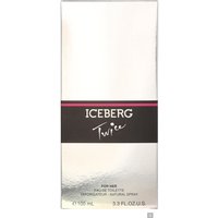 White and silver box of Iceberg Twice Pour Femme Eau de Toilette Spray, 100ml, with black and pink accents.