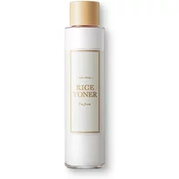 Tall cylindrical bottle of I'm FROM Rice Toner, 150ml, with a beige cap and minimalist label design.