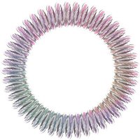 Invisibobble Slim Vanity Fairy hair rings, iridescent spiral design with pastel hues, set of three.