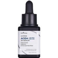 Black dropper bottle of Isntree Hyper Acid 4 AHA BHA PHA LHA 30 Serum, 20 ml, with white label and black text.