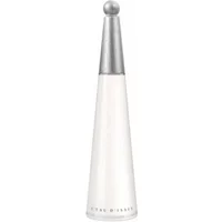 Tall, conical bottle of Issey Miyake L'Eau d'Issey Eau De Parfum Intense, silver cap, frosted glass, 100ml.