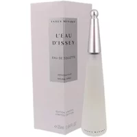Issey Miyake L'Eau D'Issey Eau De Toilette 25ml, frosted cone-shaped bottle with silver cap, next to white box.