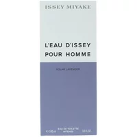 Issey Miyake L'Eau D'Issey Pour Homme Solar Lavender Eau De Toilette, 100ml, in a sleek two-tone purple box.