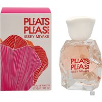 Issey Miyake Pleats Please 50ml Eau de Toilette with faceted bottle and pink floral box.
