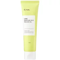 Lime green IUNIK peeling gel tube with white label, black text, and white cap, 90ml size.
