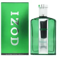 Izod Legacy Green Eau De Toilette 100ml, green rectangular bottle with silver accents and matching green box.