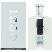 Izod Legacy White Eau De Toilette 100ml with sleek silver cap and mirrored front, next to matching box.