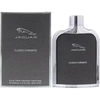 Jaguar Classic Chromite Eau De Toilette 100ml, sleek silver and black bottle with chrome accents and logo.