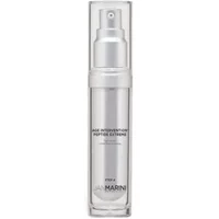 Clear cylindrical bottle of Jan Marini Age Intervention Peptide Extreme, silver pump, 28ml capacity.