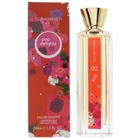 "Jean-Louis Scherrer Pop Delights 02 Eau De Toilette 50ml with floral box, gold cap, and vibrant red floral label"