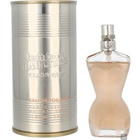 Jean Paul Gaultier Classique 30ml perfume in torso-shaped bottle with silver cylindrical tin packaging.