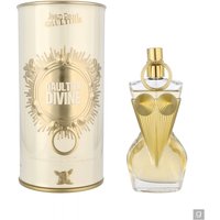 Jean Paul Gaultier Divine Eau de Parfum 50ml, gold torso-shaped bottle, matching cylindrical gold box.
