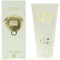 Jean Paul Gaultier Divine Body Lotion 75ml, white tube with gold text and sunburst design, next to matching box.