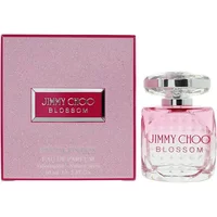 Jimmy Choo Blossom Special Edition Eau De Parfum 60ml, pink bottle with faceted cap, next to pink box.