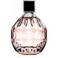 Jimmy Choo Eau De Toilette 4.5ml, pink faceted glass bottle with silver cap and black top.