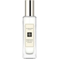 Clear glass bottle of Jo Malone Wood Sage & Sea Salt Cologne, 30 ml, with silver cap and minimalist label design.