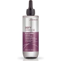 Joico Defy Damage 7-Second Bond Builder, 200ml silver bottle with purple label and black nozzle cap.