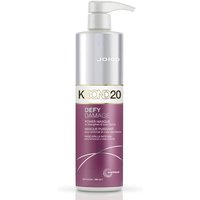 Joico Defy Damage KBOND20 500ml bottle, silver pump top, purple label with gold accents, professional hair treatment.