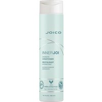 Joico InnerJoi Hydration Conditioner 300ml, light blue bottle, white cap, sleek design with silver accents.
