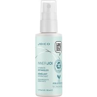Joico InnerJoi Hydration Detangler 50ml, light blue spray bottle with white cap and silver text.