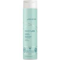 Aqua blue Joico InnerJoi Hydration Shampoo bottle, 300ml, with white cap and silver text detailing.