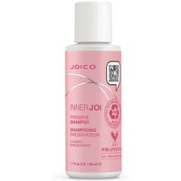 Pink Joico InnerJoi Preserve Shampoo 50ml bottle with white cap and silver text accents.