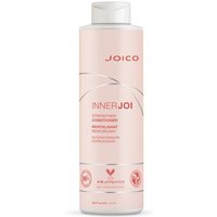 Joico InnerJoi Strengthen Conditioner 1000ml, pale pink bottle with red text and white cap.
