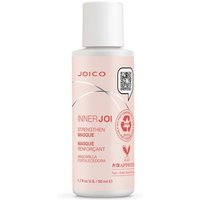 Joico InnerJoi Strengthen Oil Cream Masque 50ml, pink bottle with red text and silver cap.