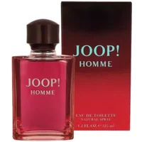 Pink Joop! Homme Eau De Toilette 125ml bottle with black cap, next to matching gradient box.