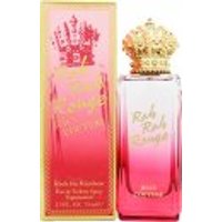 Juicy Couture Rah Rah Rouge Eau de Toilette 75ml with gold crown cap and pink gradient bottle, matching box.